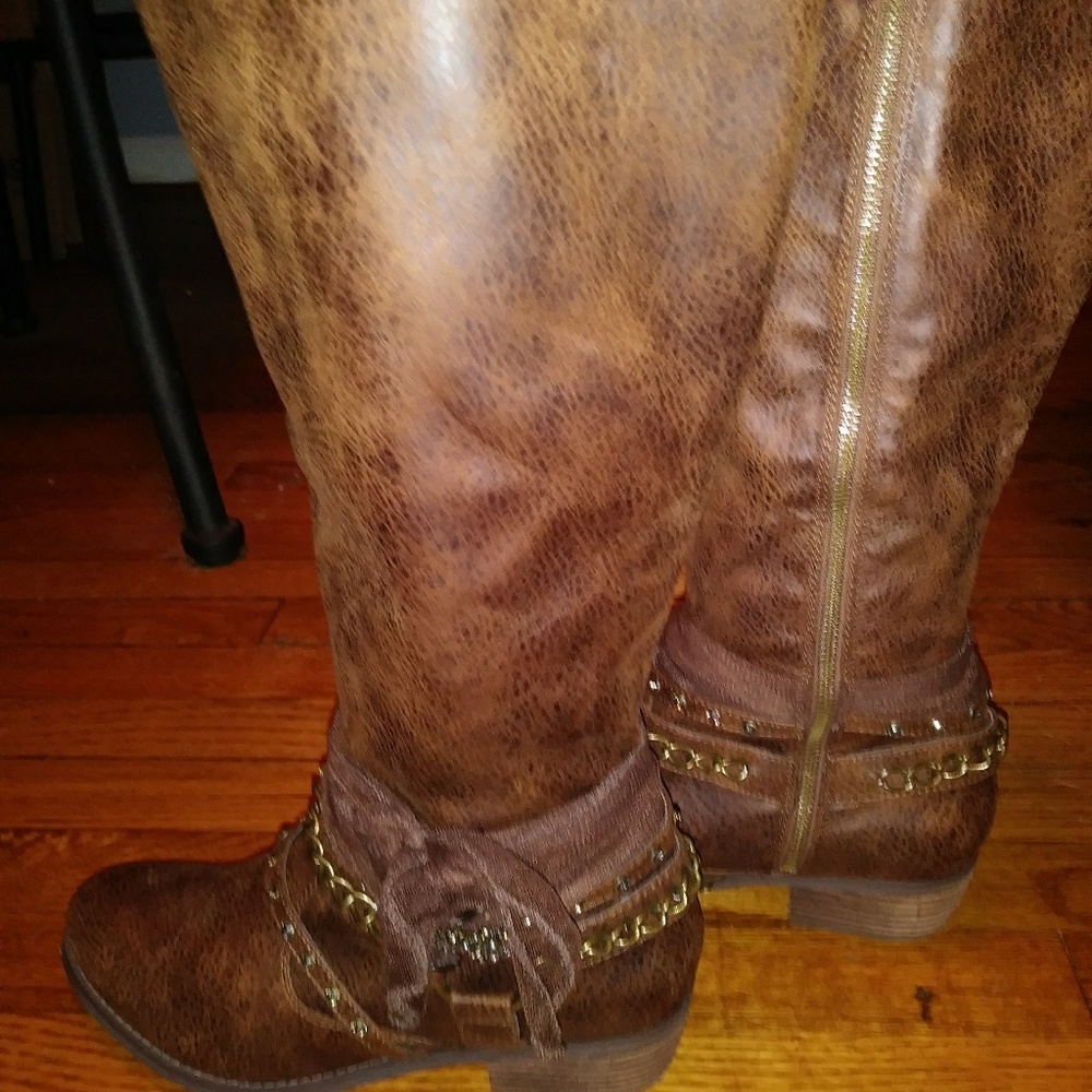 Not Rated "Tualamne" Brown Knee High Boots - Picture 3 of 4